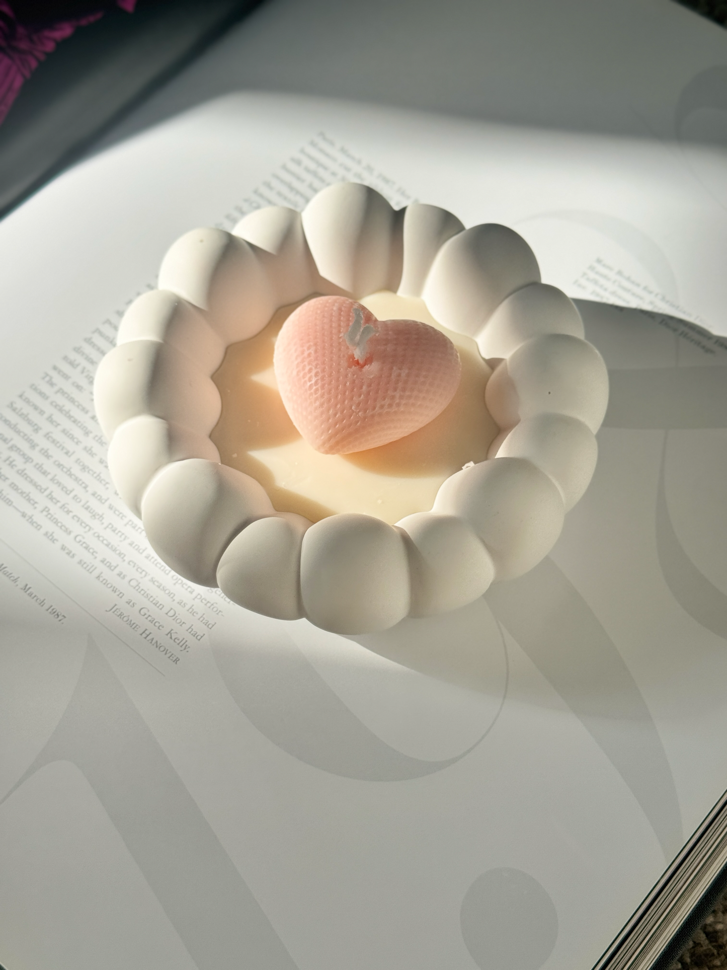 Heart on Clouds Kerze